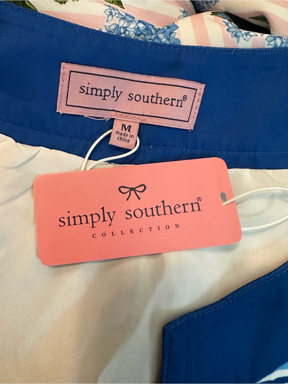 NWT Simply Southern Dress Blue Hydrangeas Size Medium - Picture 6 of 8
